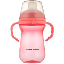 Canpol Babies FirstCup Pohár szilikon itatóval 250 ml, rózsaszín itatópohár