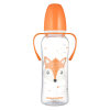  Canpol babies keskeny nyakú cumisüveg fogantyúval CUTE ANIMALS 250ml róka