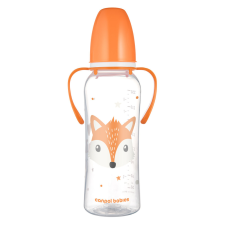  Canpol babies keskeny nyakú cumisüveg fogantyúval CUTE ANIMALS 250ml róka cumisüveg