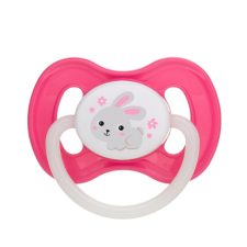 Canpol babies nyugtató szilikon cumi 6-18 hó - pink nyuszi cumi