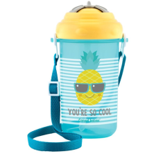 Canpol Babies So Cool Bottle gyerekkulacs szívószállal Ananas 12m+ 400 ml itatópohár