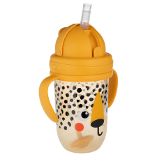 Canpol Babies Súlyozott szívószálas itatópohár BabiesBoo 270ml (6h+) - Gepárd itatópohár
