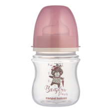  CANPOL BABIES Széles nyakú cumisüveg Bonjour Paris 120 ml rózsaszín cumisüveg