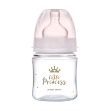 Canpol BABIES Széles szájú palack Royal Baby 120 ml rózsaszínű cumisüveg