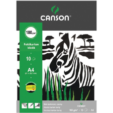 CANSON Fotókartonblokk, 10 lap, A4, 160g, CANSON, fekete (CAP6666-859) decoupage papír