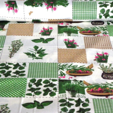 Canvas HERBA, fűszeres, patchwork mintás pamutvászon méteráru