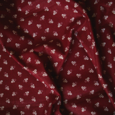 Canvas Kékfestő aprómintás bordó pamutvászon méteráru