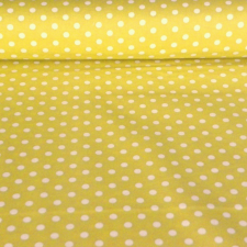 Canvas Mustársárga pöttyös pamutvászon méteráru