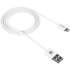Canyon Lightning apa - USB-A apa Adat- és töltőkábel 1m - Fehér kábel és adapter