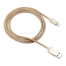 Canyon Szövetbevonatos iPhone, iPad, iPod USB - Lightning Apple MFI kábel arany (CNS-MFIC3GO) kábel és adapter