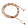 Canyon Töltőkábel, USB - LTG, Apple kompatibilis, Szövetborítás, 1m, arany - CNS-MFIC3GO