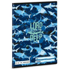 Cápás Lord of the Deep kockás füzet A5 - 27-32 füzet
