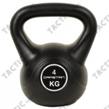 Capetan® 4Kg Műanyag kettlebell - cement töltetű harangsúly műanyag bevonattal - gömbsúly kettlebell