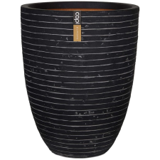 Capi Nature Rib KRWZ782 antracitszürke elegáns váza 36 x 47 cm (424278) kerti tárolás