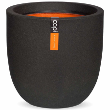 Capi Urban Smooth KBL932 fekete tojás alakú virágtartó 35 x 34 cm  (424347) kerti tárolás
