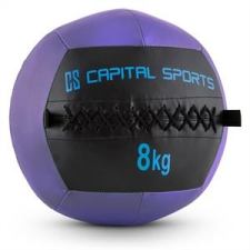 Capital Sports Wallba 9, 9kg, lila, Wall Ball (medicinlabda) műbőr medicinlabda