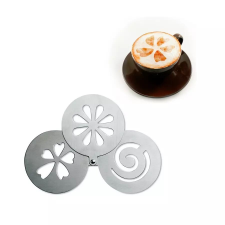 Cappuccino és sütemény díszítő sablon szett 3db-os konyhai eszköz