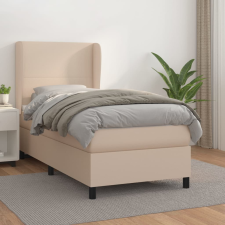 cappuccino színű műbőr rugós ágy matraccal 100 x 200 cm ágy és ágykellék