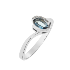  Capri Alaska dream Topáz 14kt 0.45 ct Eljegyzési gyűrű gyűrű