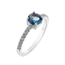  Capri Atlantic Dream Topáz 925 Ezüst 0.85 ct Eljegyzési gyűrű gyűrű