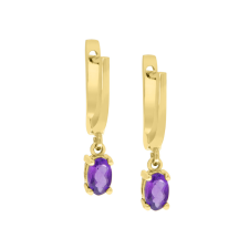 Capri One&Only Ametiszt 14kt Aranyozott 925 Ezüst 0.81ct Fülbevaló fülbevaló