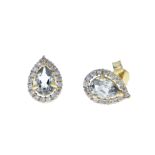 Capri Raindrop Fehér Topáz 14kt 0.84ct Fülbevaló fülbevaló