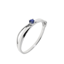  Capri Sicily Oceanblue Zafír 14kt 0.10ct Eljegyzési gyűrű gyűrű