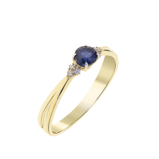  Capri Simple Elegance Oceanblue Zafír 14kt 0.34ct Eljegyzési gyűrű gyűrű