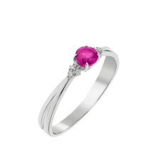 Capri Simple Elegance Pink Topáz 14kt 0.30ct Eljegyzési gyűrű gyűrű