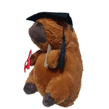 Capybara plüss diplomaosztóra, ballagásra, érettségire 23cm, FIÚNAK plüssfigura