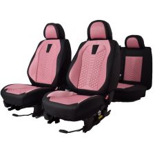Car-Saddles Peugeot Bipper Vénusz Méretezett Üléshuzat Bőr/Szövet -Rózsaszín/Fekete- Komplett Garnitúra ülésbetét, üléshuzat