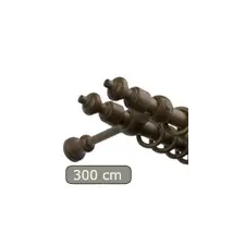  Carballo fa karnis mahagóni, kétsoros, 300 cm karnis, függönyrúd