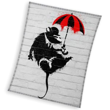 Carbotex Gyerek pléd Banksy patkány esernyővel 150×200 cm lakástextília
