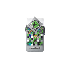 Carbotex Minecraft ágyneműhuzat szett - szürke - 140x200 + 70x90 cm (MC2454196-PP) lakástextília