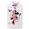Carbotex Pamut ágyneműhuzat - Minnie és a Pillangók, 100×135 + 40×60 cm
