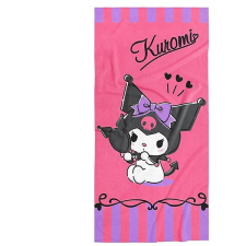 Carbotex Törölköző - Kuromi Aranyos lázadó, 70×140 cm lakástextília