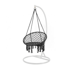  Cardenas függőfotel állvánnyal fekete-fehér kerti bútor