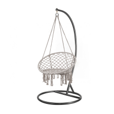 Cardenas függőfotel állvánnyal szürke-fekete kerti bútor