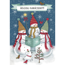 Cardex Boldog Karácsonyot! -Karácsonyi üdvözlőlap - Hóemberek party kellék