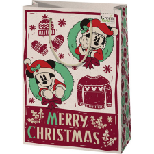 Cardex Green Grass Mickey egér karácsonyi nagy méretű prémium ajándéktáska 26x14x33cm ajándéktasak