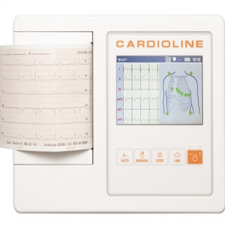CARDIOLINE 100L Basic hordozható EKG készülék 5' szines kijelző gyógyászati segédeszköz