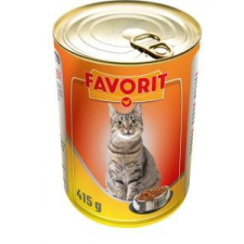 Cargill Favorit macskaeledel konzerv baromfi húsos 415g macskaeledel