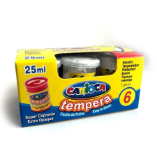 Carioca Fehér tempera tégelyben 6x35 gr - Carioca tempera
