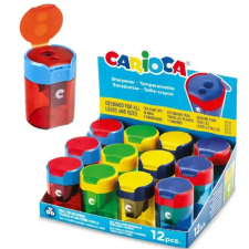 Carioca Két lyukú színes hegyező tartállyal többféle 1db - Carioca hegyező