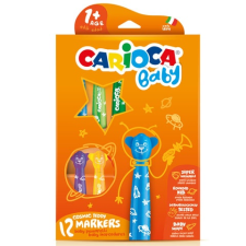 Carioca : Színes macis bébi filctoll 12db-os szett kimosható filctoll, marker