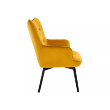  Carmen Velvet Bársony Fotel Curry Fekete Fa Vázzal bútor
