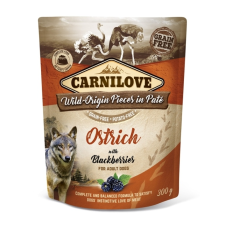 Carnilove Adult Paté Ostrich & Blackberries (strucc-szeder) 300 g kutyaeledel