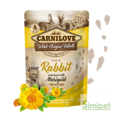 Carnilove CARNILOVE CAT TASAKOS RABBIT WITH MARIGOLD - NYÚL KÖRÖMVIRÁGGAL 85G macskaeledel