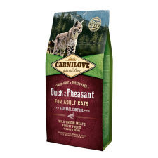 Carnilove Cat Adult Duck &amp; Pheasant Hairball Control - Kacsa és Fácán Hússal 6kg macskaeledel