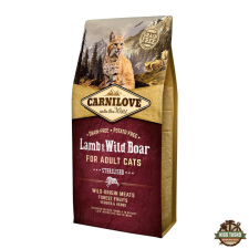 Carnilove Cat Adult Lamb & Wild Boar Sterilised- Bárány & Vaddisznó Hússal 6kg macskaeledel